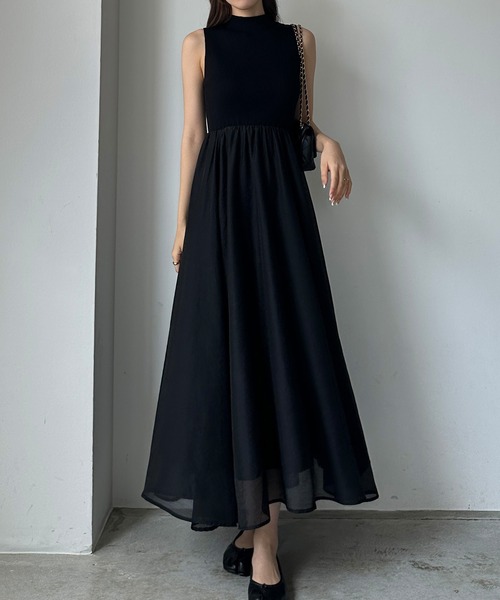 「Louere」 ドッキングワンピース LARGE ブラック レディース_画像2