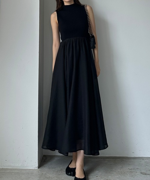 「Louere」 ドッキングワンピース LARGE ブラック レディース_画像3