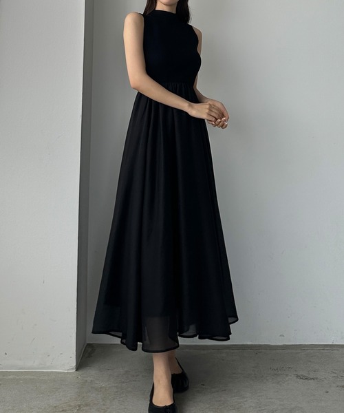 「Louere」 ドッキングワンピース LARGE ブラック レディース_画像4
