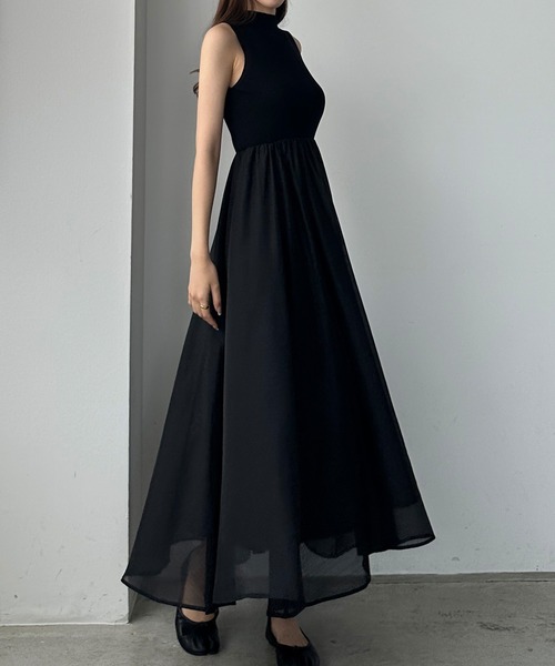 「Louere」 ドッキングワンピース LARGE ブラック レディース_画像5