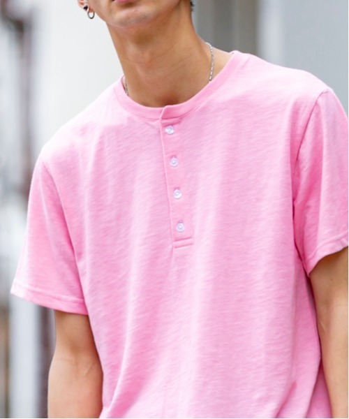 London Denim tシャツ 18/- TC スラブ天竺 ヘンリーネック 半袖
