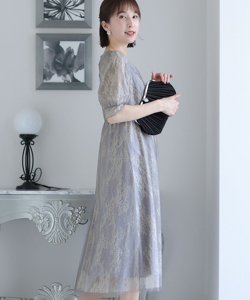 【超美品】チュールドレス 結婚式 パーティードレス オケージョンドレスお呼ばれ PourVous（プールヴー） パーティードレス ドレス チュール パーティー