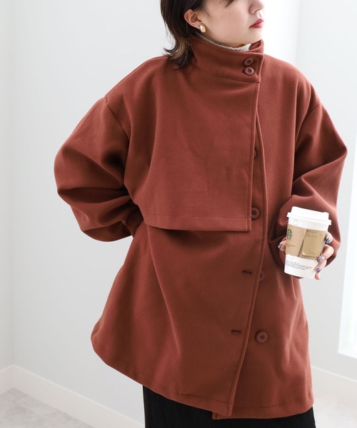 素敵★上品 オシャレかわい◆ミドル丈 ウールのコート【送料込】 GeeRA コート アウター フェイクウールAラインミドル丈コート
