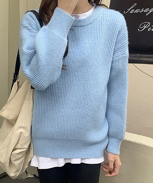 Girly Doll ニット セーター クルーネックゆったりニット