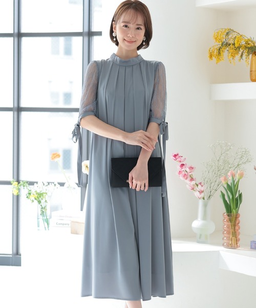 お呼ばれドレス　2way PourVous ドレス 2Wayトップス パーティードレス お呼ばれミモレ