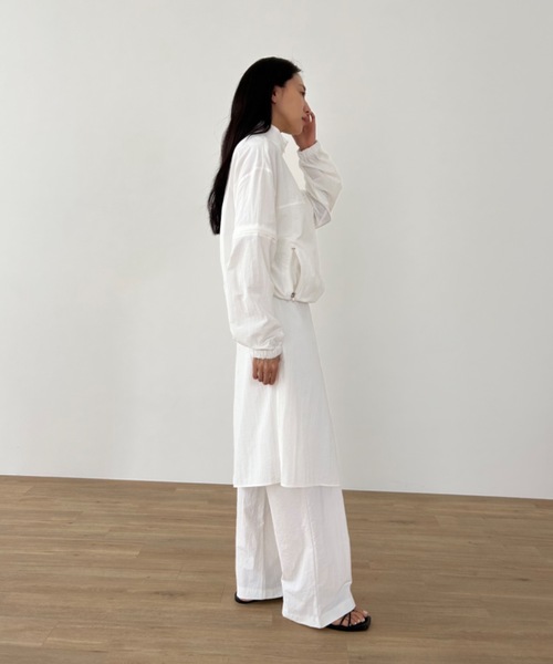 Didot.showroom スラックス パンツ ナイロンラップレイヤードパンツ