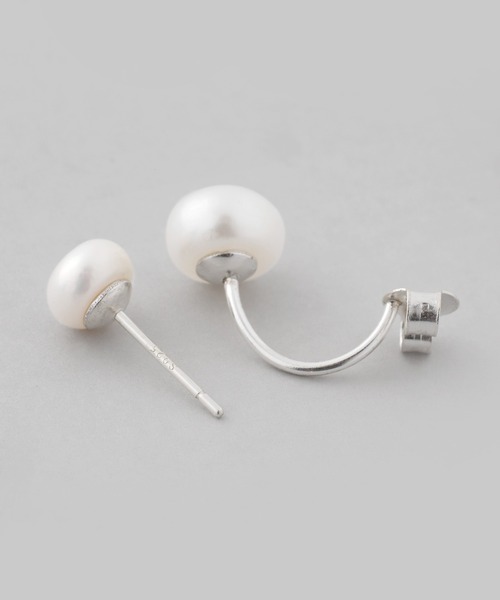 ANEMONE ピアス 淡水パールバックキャッチピアス「silver925
