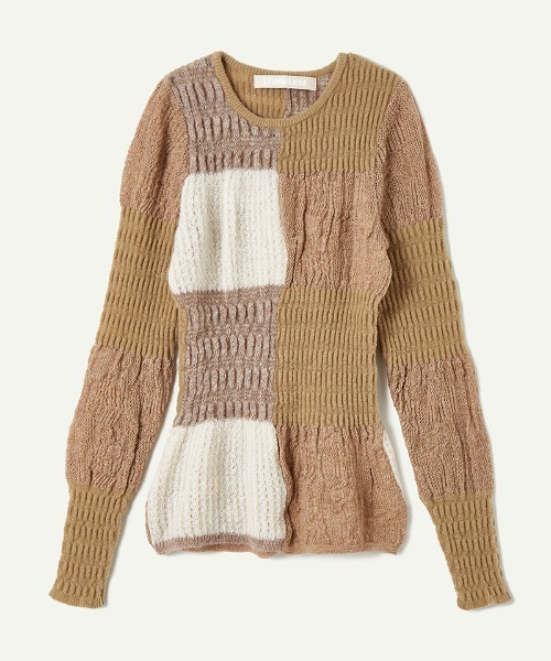 leinwande ニット セーター Patchwork Lace Knitted Top レディース 