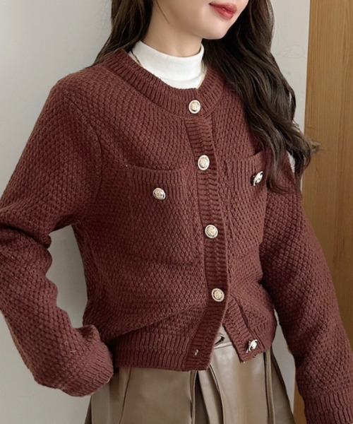 Ada. カーディガン 金ボタン ニット カーディガン レディース