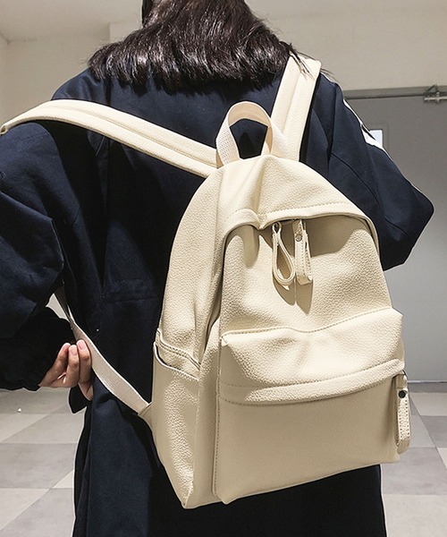 【SALE】即発/関税込/入手済 容量大!!軽量!シンプル可愛いバッグ florist デイバック リュック 「A4対応/軽量」ソフトレザー