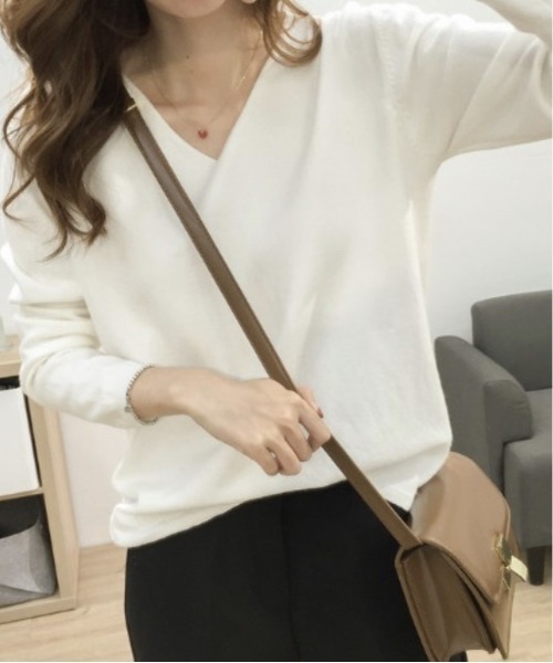 BLANC♡ニット BLANC FICELLE セーター ニット メンズ オーバーサイズ ニット クルー