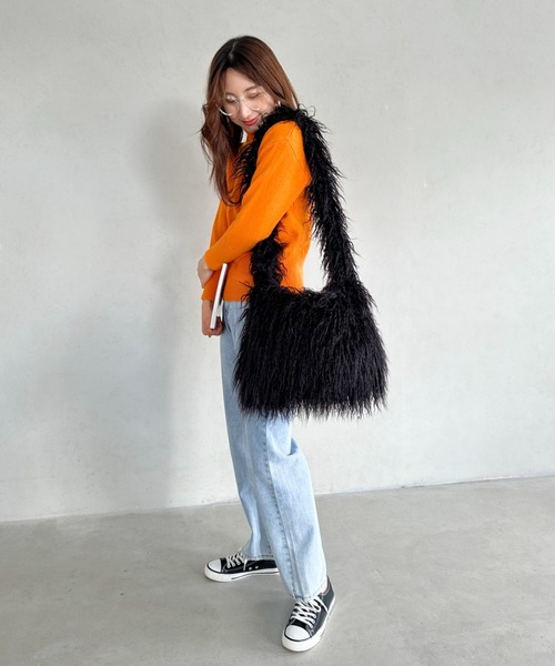 un+frame ショルダーバッグ バッグ feather big shoulder bag