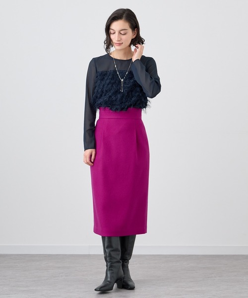 ANAYI ブラウス シャツ カットジャガード レディース : ZOZOTOWN