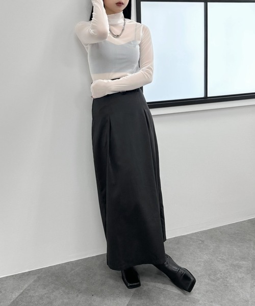 LVEU. tシャツ 「LVEU.」シースルーハイネックプルオーバー