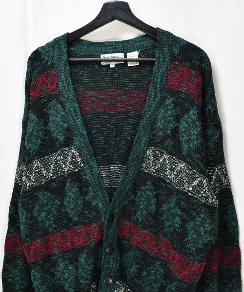 VINTAGE カーディガン 「ヴィンテージ古着」80-90's SANTANA デザイン