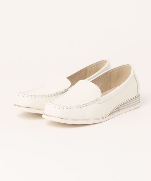 デッキシューズ モカシン ウェッジヒールモカシューズ レディース