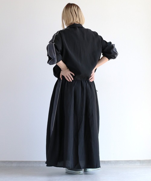 33℃ ニット切替サイドファスナースカートセットアップ 33℃ ニット切替サイドファスナースカートセットアップ