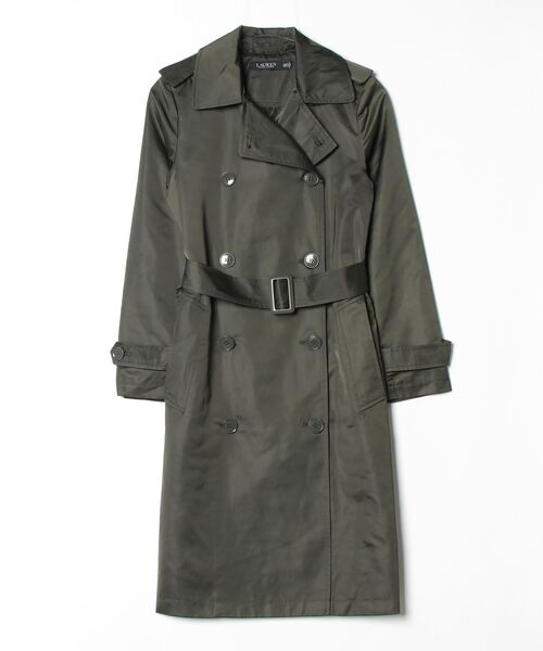 コート トレンチコート ベルテッド ウォーターリペラント サテン  