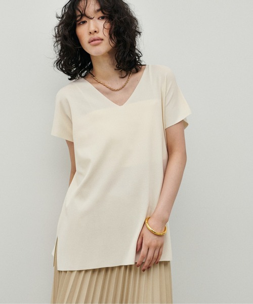 LARUTA ニット 「LARUTA」」UV＆接触冷感前後2WAYニット