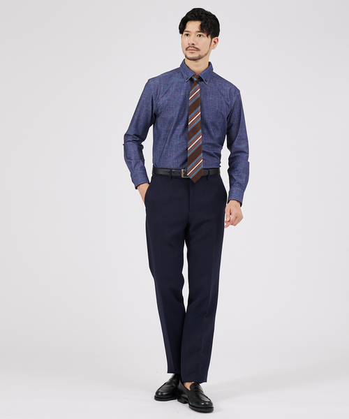 ABAHOUSE（アバハウス） シャツ 「FLEX SHIRTS」デニム ウォッシュ