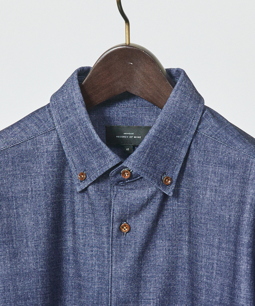 ABAHOUSE（アバハウス） シャツ 「FLEX SHIRTS」デニム ウォッシュ