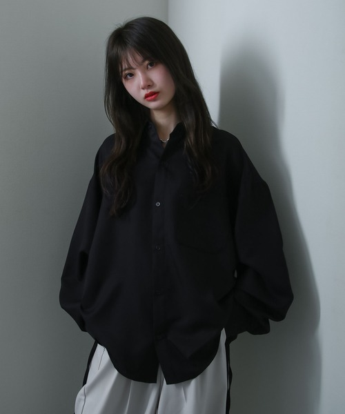 Nilway シャツ サイドコード シャーリング 長袖 / サイド
