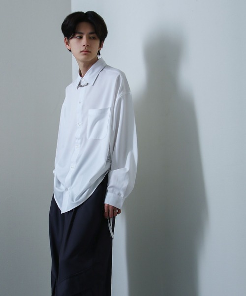 Nilway（ニルウェイ） シャツ サイドコード シャーリング 長袖 シャツ
