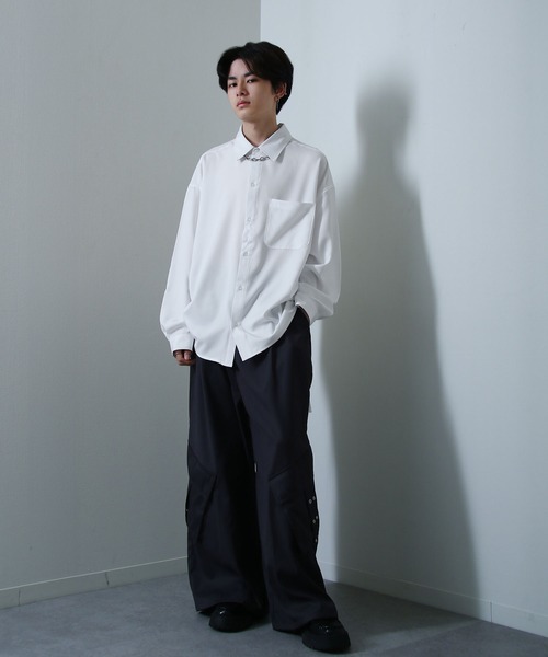 Nilway（ニルウェイ） シャツ サイドコード シャーリング 長袖 シャツ