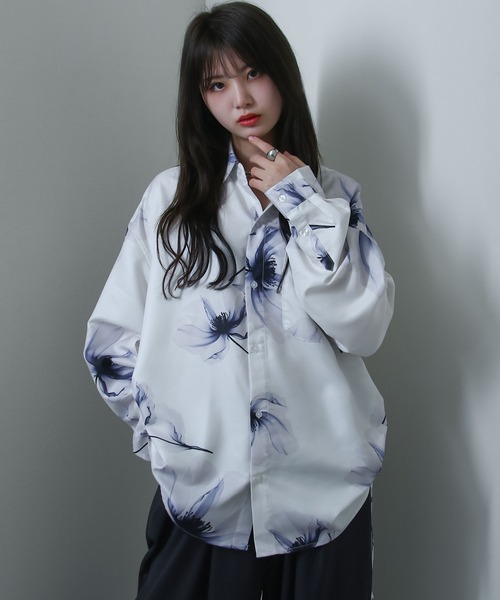 Nilway（ニルウェイ） シャツ サイドコード シャーリング 長袖 シャツ