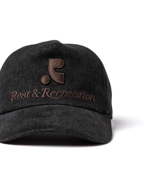 【Rest & Recreation】RR LOGO COTTON BALL CAP /追跡付 rest & recreation] RR LOGO COTTON BALL CAP - BLACK 正規韓国