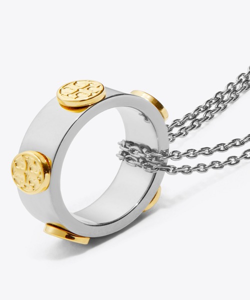 Tory Burch☆ミラー スタッド サークル ネックレス♪【送料込】 ミラー スタッズ サークルペンダント: レディース ネックレス