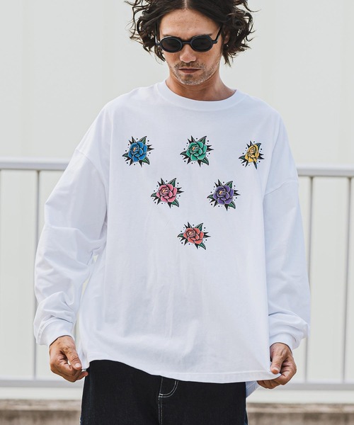 CAMBIO tシャツ mlt4925- RoseタトゥープリントロンT メンズ