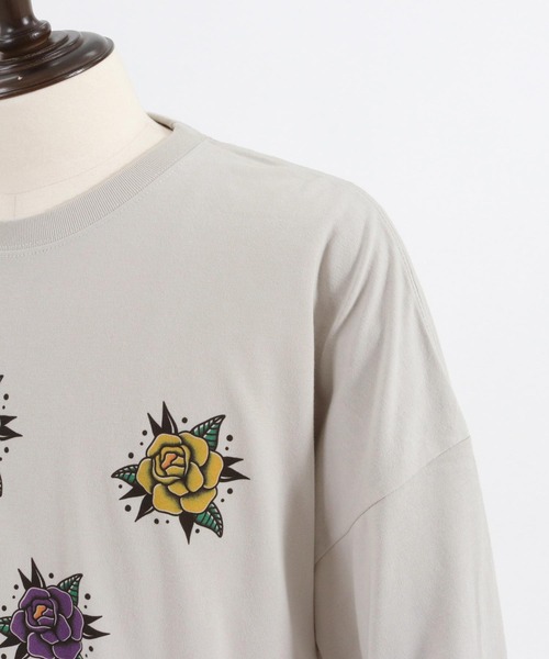 CAMBIO tシャツ mlt4925- RoseタトゥープリントロンT メンズ