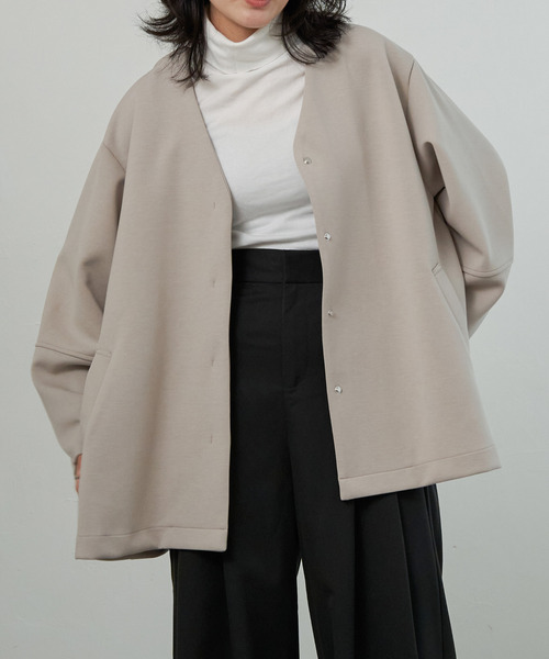 VENCE EXCHANGE ジャケット ノーカラージャケット ダンボールポンチ