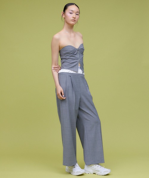 THINGS THAT MATTER チューブトップ ベアトップ T/W FRONT ZIP