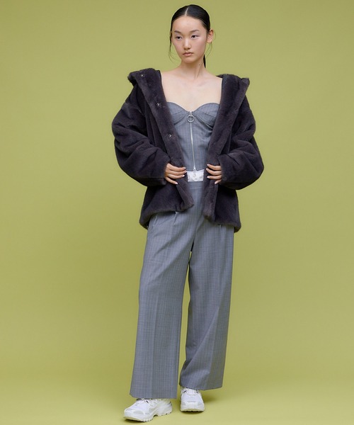 THINGS THAT MATTER チューブトップ ベアトップ T/W FRONT ZIP