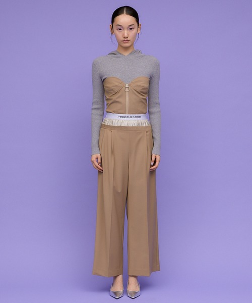 THINGS THAT MATTER チューブトップ ベアトップ T/W FRONT ZIP