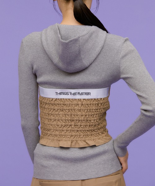 THINGS THAT MATTER チューブトップ ベアトップ T/W FRONT ZIP