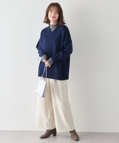 ANY（エニィ） ニット セーター ラムウールVネックプルオーバー