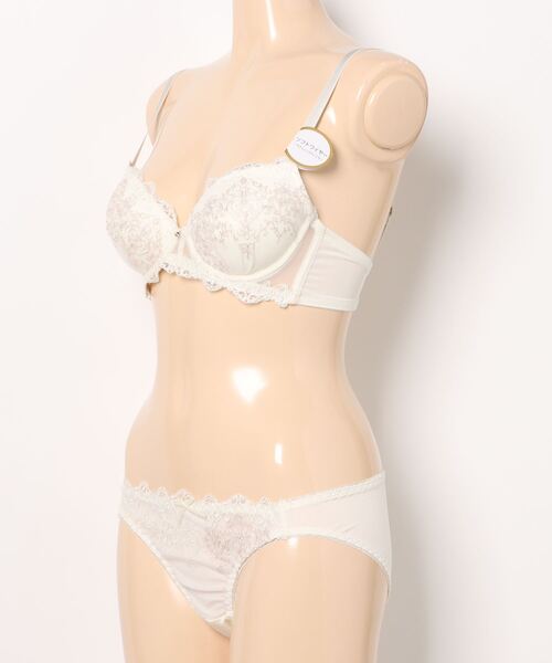 Honeys（ハニーズ） ブラジャー ショーツセット ラメ入刺繍ブラセット
