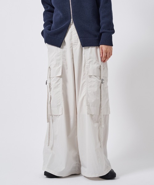 カーゴパンツ HUECLOSET Nylon Low Cargo Pants SE159 ◇ナチュラル ストレッチ カーゴパンツ◇[品番：OCGW0003763