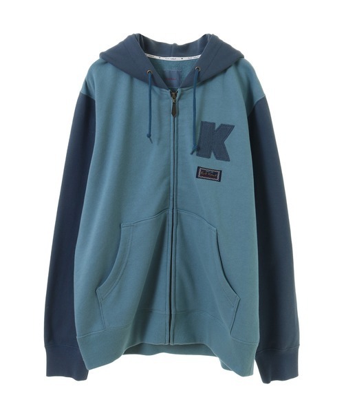 Karl Helmut パーカー Kロゴアップリケ使い配色パーカー メンズ