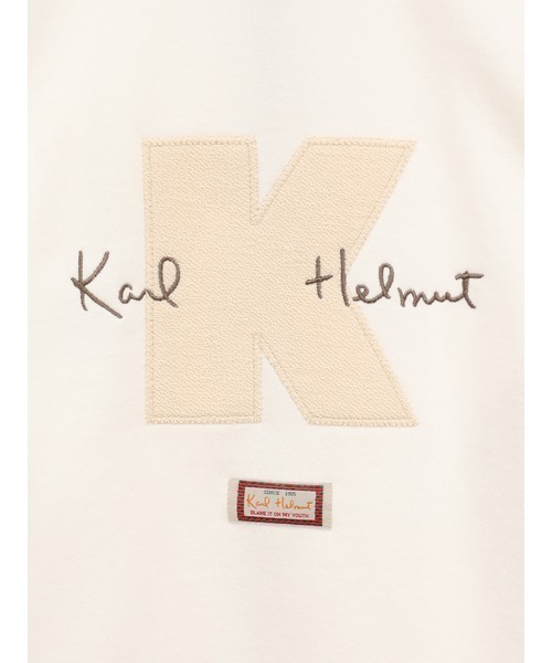 Karl Helmut パーカー Kロゴアップリケ使い配色パーカー メンズ