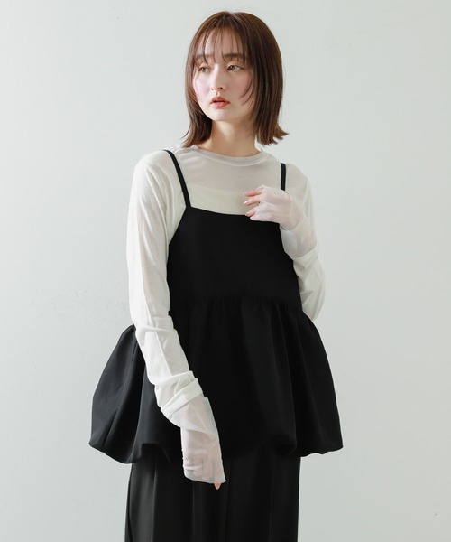 「SENSE OF PLACE by URBAN RESEARCH」 キャミソールブラウス ONE グレー レディース SENSE OF PLACE by URBAN RESEARCH キャミソール スリット