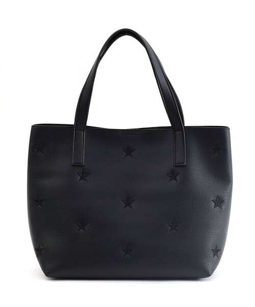 COOCO（クーコ） トートバッグ 星柄刺繍フェイクレザートートバッグ