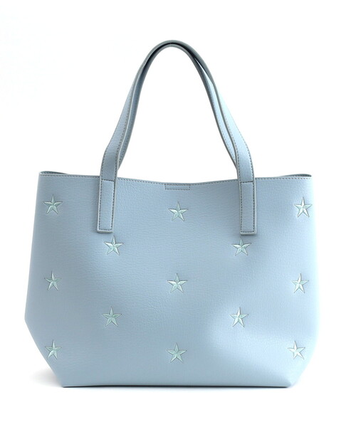 COOCO（クーコ） トートバッグ 星柄刺繍フェイクレザートートバッグ