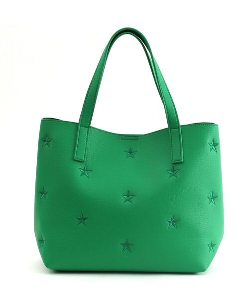 COOCO（クーコ） トートバッグ 星柄刺繍フェイクレザートートバッグ