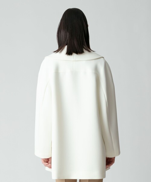 allureville ホワイト ダブルブレストコート allureville（アルアバイル） チェスターコート 2 オフホワイト