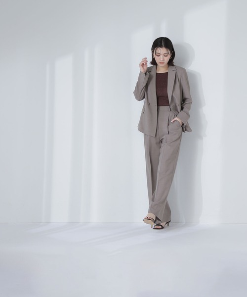 NATURAL BEAUTY BASICリネンライク ワイドストレートパンツ リネンライク SETUP ワイドストレートパンツ | NATURAL BEAUTY