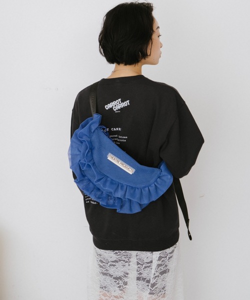THEATRE PRODUCTS メッシュフリルラウンドショルダーバッグL メッシュフリルラウンドショルダーバッグL（ショルダーバッグ